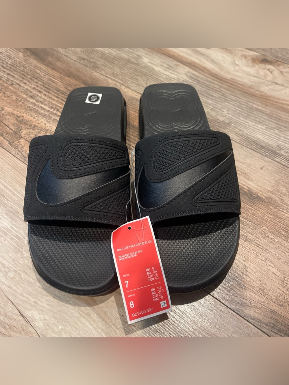 Nike Sandals Air Max Cirro Slide Triple Black Size Mens 7 Women’s 8 DC1460-007